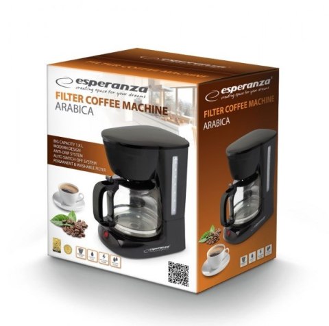 Ekspres przelewowy Esperanza Arabica EKC005 (950W; kolor czarny) Ekspres przelewowy Esperanza Arabica EKC005 (950W; kolor czarny)