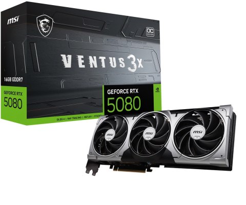 Karta graf. MSI RTX 5080 16G VENTUS 3X OC Karta graf. MSI RTX 5080 16G VENTUS 3X OC