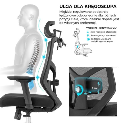 Fotel biurowy ergonomiczny Rosa niebieski ANGEL