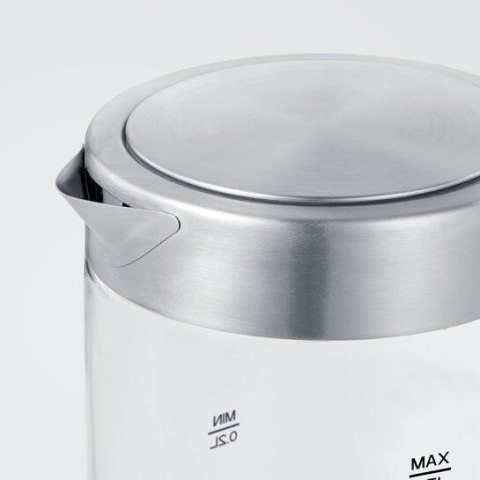 SEVERIN CZAJNIK ELEKTR. SZKŁO-STAL, POJ. 0,5 L, ZAKRYTA GRZAŁKA, W 100% BEZ BPA, OBSŁUGA JEDNĄ RĘKĄ, MOC 1100W WK3472