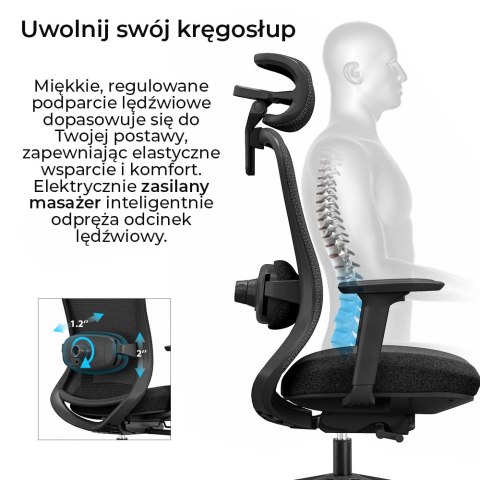 Fotel biurowy ergonomiczny Rosa czerwony ANGEL