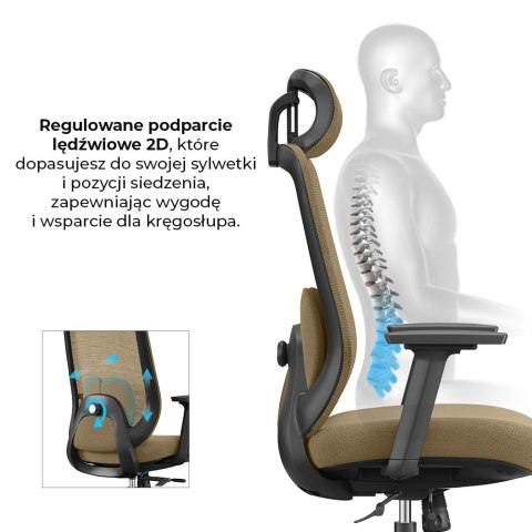 Fotel biurowy ergonomiczny Rosa czerwony ANGEL