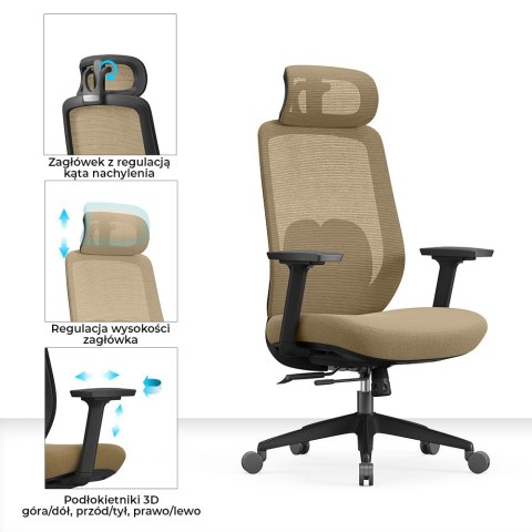 Fotel biurowy ergonomiczny Rosa czerwony ANGEL