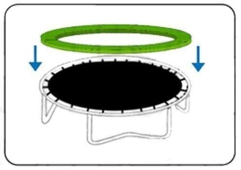 Osłona sprężyny na trampolinę 374 cm 12 FT Czarna