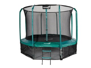 OUTLET Trampolina Ogrodowa Z Wewnętrzną Siatką Jumpi Maxy Comfort 312cm/10FT Zielona