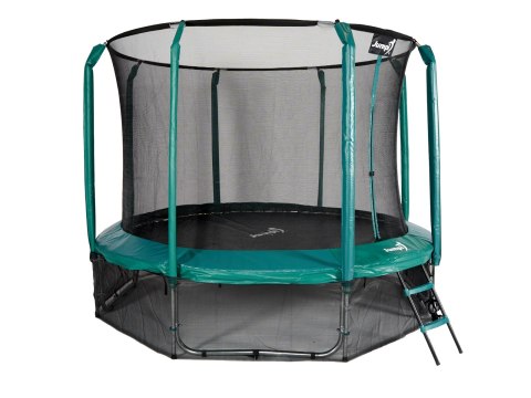 OUTLET Trampolina Ogrodowa Z Wewnętrzną Siatką Jumpi Maxy Comfort 312cm/10FT Zielona