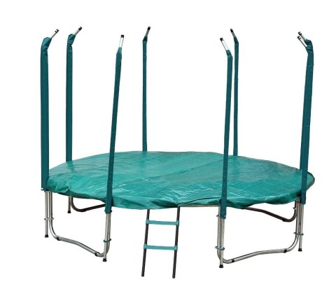 OUTLET Trampolina Ogrodowa Z Wewnętrzną Siatką Jumpi Maxy Comfort 312cm/10FT Zielona