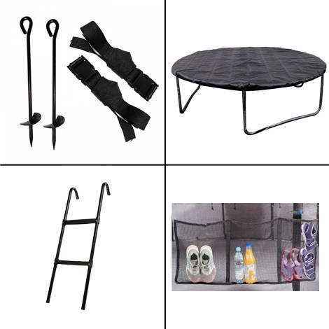 Trampolina Ogrodowa Jumpi 252cm/8FT Maxy Comfort Plus CZARNA Z Wewnętrzną Siatką Trampolina Ogrodowa Jumpi 252cm/8FT Maxy Comfort Plus CZARNA Z Wewnętrzną Siatką