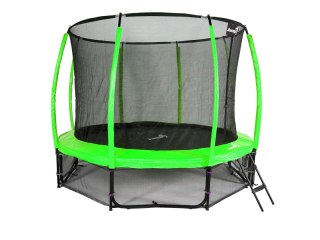 Trampolina Ogrodowa Jumpi 312cm/10FT Maxy Comfort Plus Jasno Zielona Z Wewnętrzną Siatką