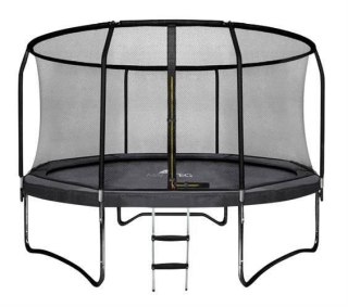 Trampolina Ogrodowa Model Exclusive 252cm/8FT Dla Dzieci Z Wzmacnianą Siatką