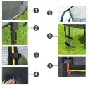 Trampolina Ogrodowa Model Exclusive 252cm/8FT Dla Dzieci Z Wzmacnianą Siatką