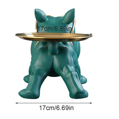 30cm Home Decor Bulldog Figurka Pies Statuetka Pudełko do przechowywania Ozdoba zwierzęca Rzemiosło z żywicy Rzeźba Figurka Domowa rzeźba szczeniaka