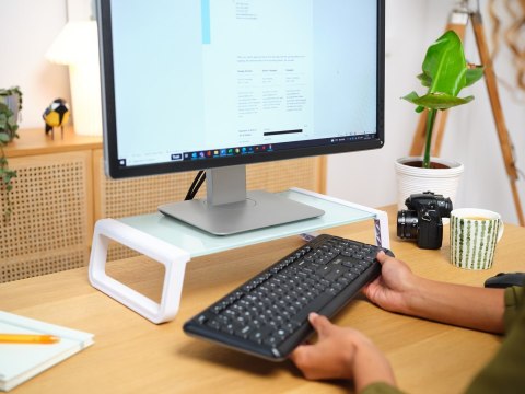 Podstawka pod monitor TRUST MONTA GLASS MONITOR STAND WHT (25351) Podstawka pod monitor TRUST MONTA GLASS MONITOR STAND WHT (25351)