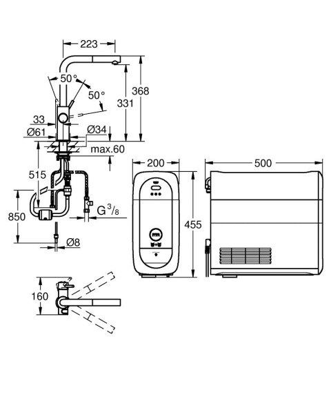 Bateria z filtrem wody GROHE Blue Home 31539KS0 Bateria z filtrem wody GROHE Blue Home 31539KS0