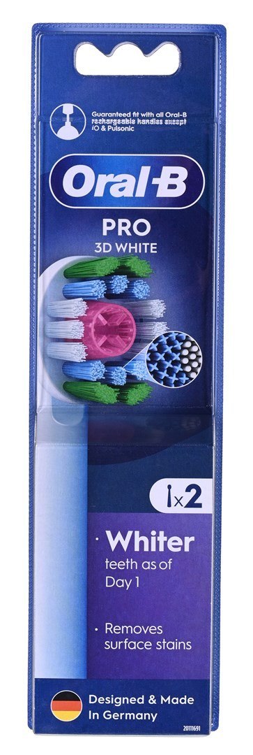 Braun Końcówki Oral-B EB18-2 pRX 3D White 2 szt. Braun Końcówki Oral-B EB18-2 pRX 3D White 2 szt.